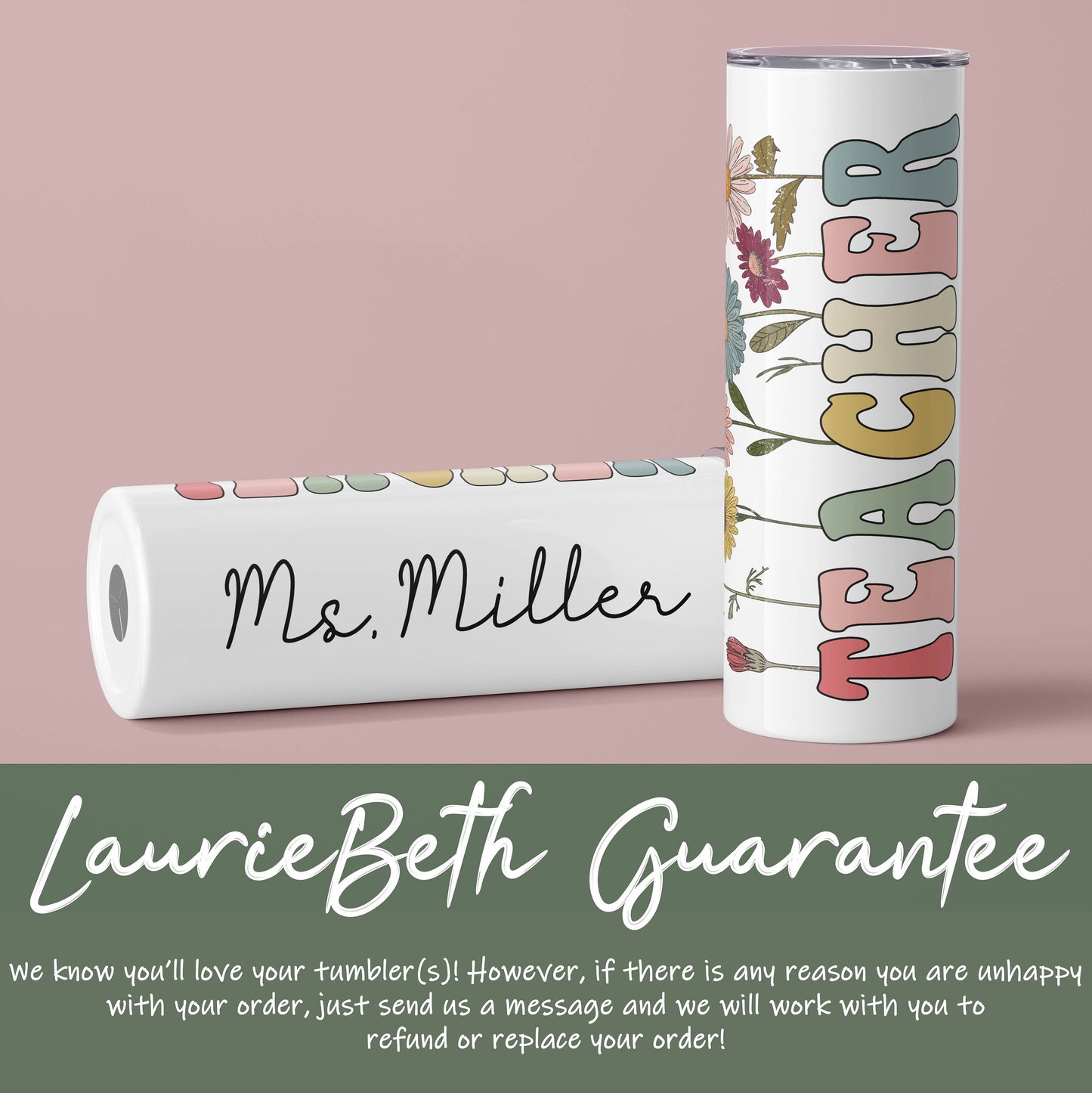 Custom Teacher Name Tumbler(buy 2 free shopping❤️)