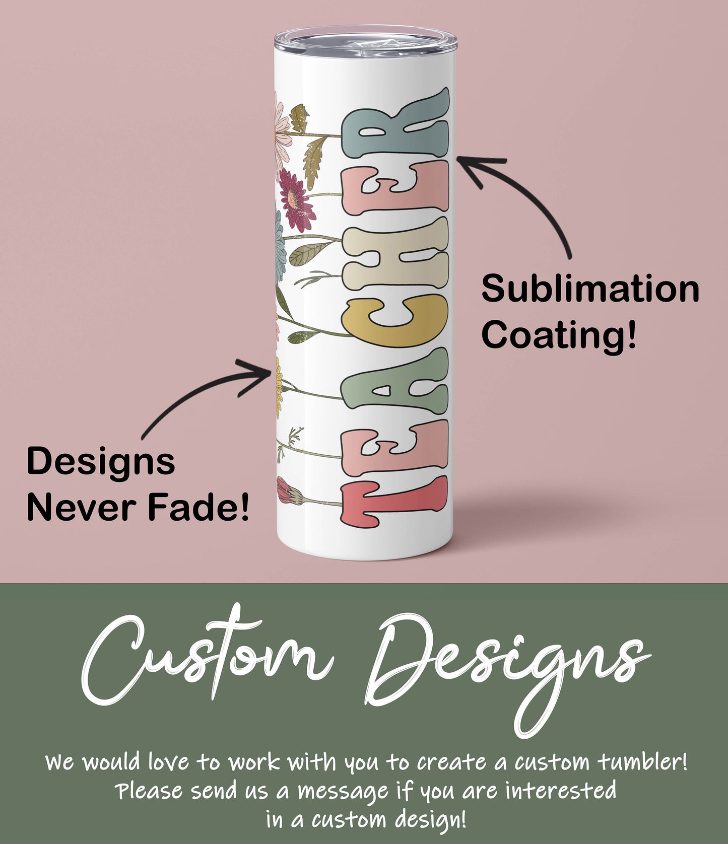 Custom Teacher Name Tumbler(buy 2 free shopping❤️)