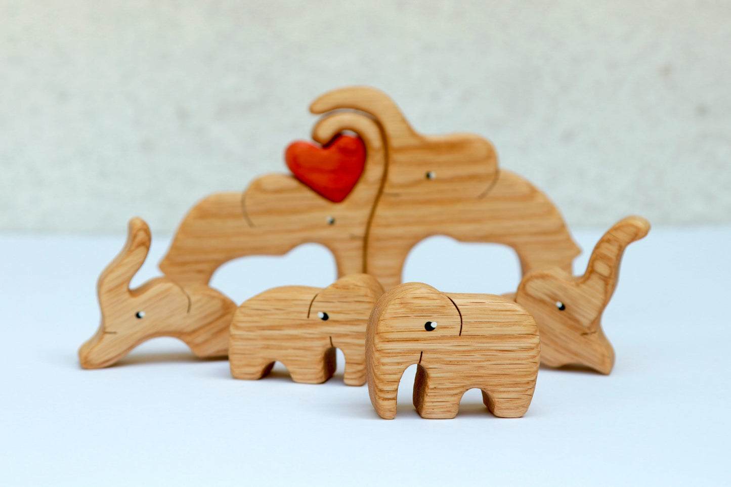 Wooden Elephant Family Puzzle