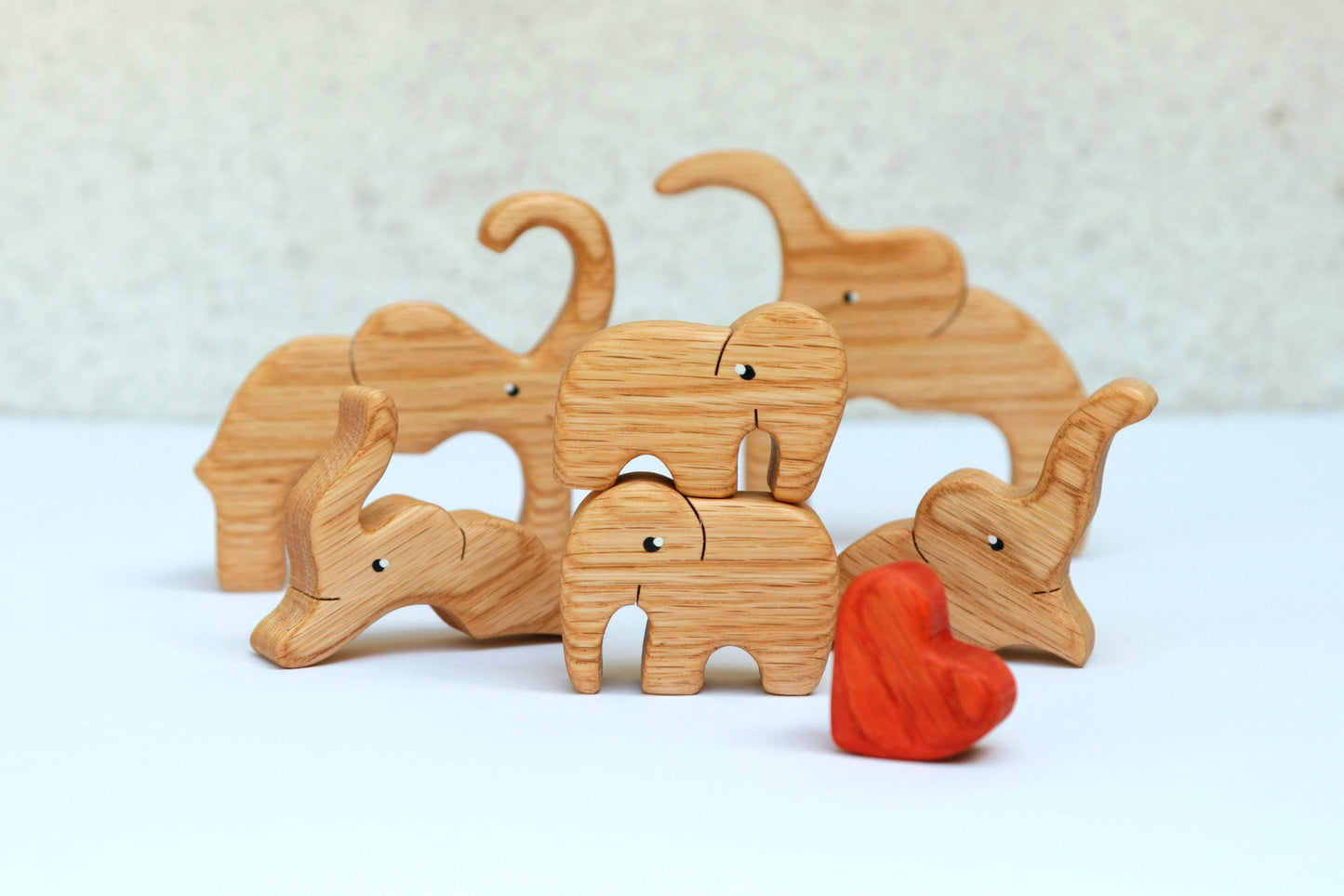 Wooden Elephant Family Puzzle
