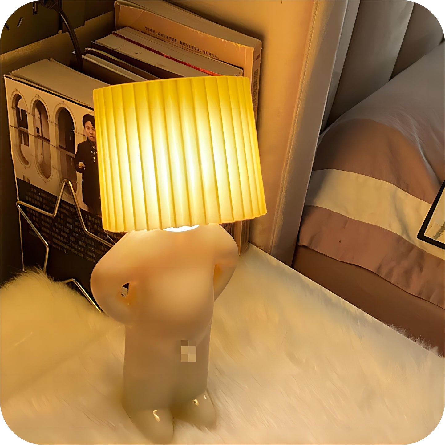 A Little Shy Man Creative Lamp