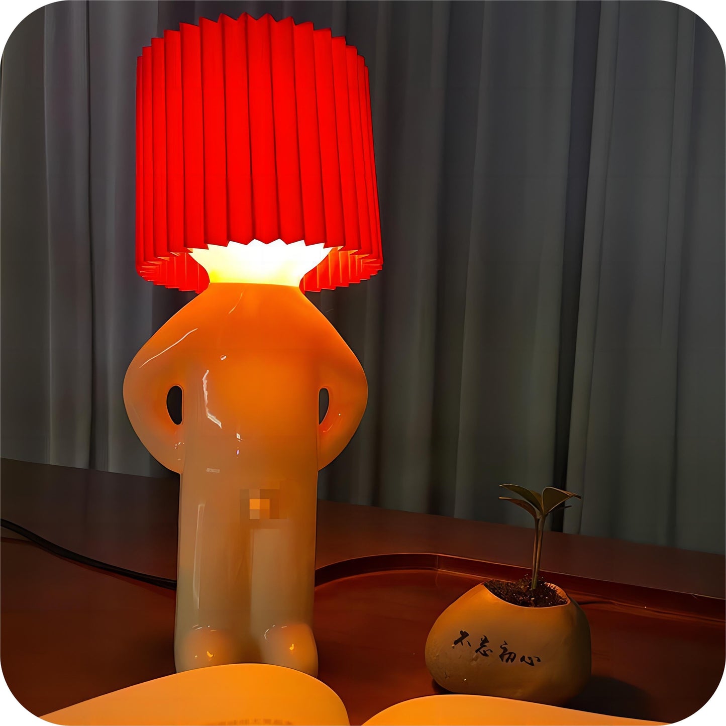 A Little Shy Man Creative Lamp