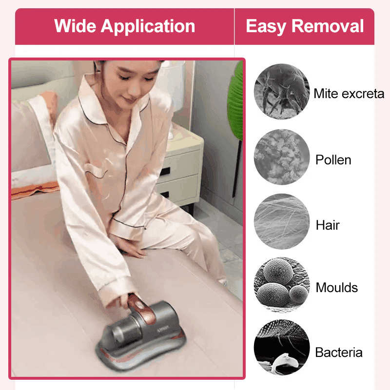 Handheld UV wireless mite remover