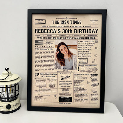 50%OFF⭐️Personalized Birthday & Anniversary Newspaper Poster Frame