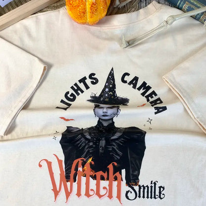 Music Halloween Shirt/Sweatshirt, Witch Smile