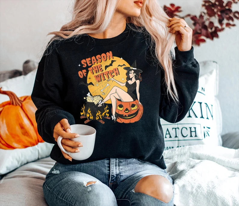 Halloween Season of the Witch Sweatshirt, Halloween Trendy Shirt