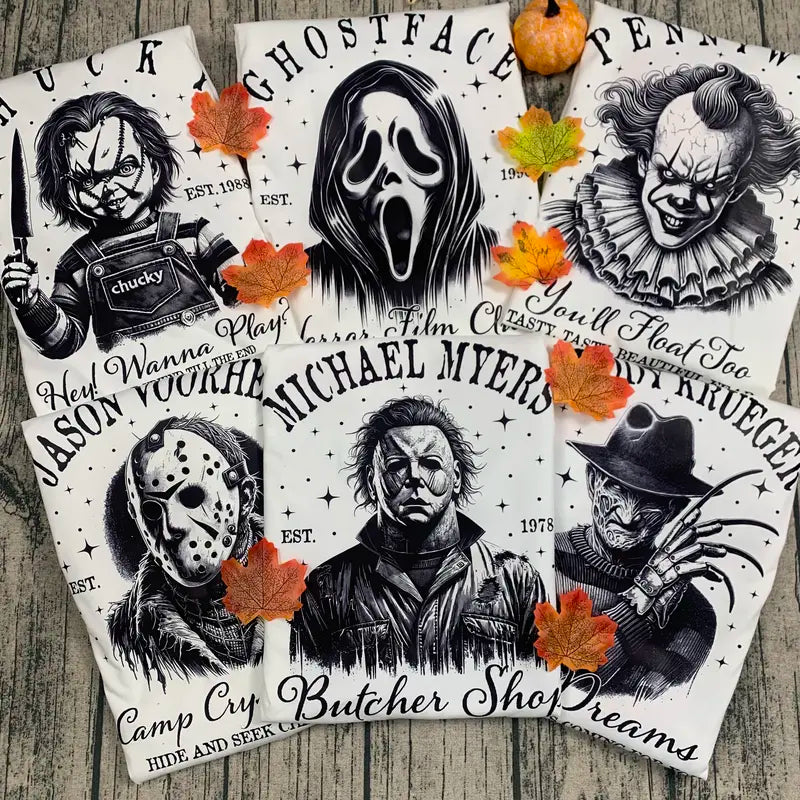 Halloween Horror Character Shirt, Butcher Shop Halloween Characters Shirt