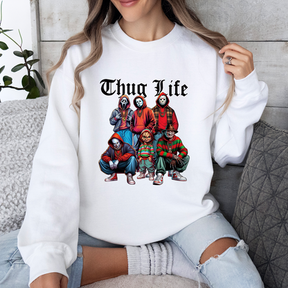 Halloween Horror Characters Thug Life Sweatshirt