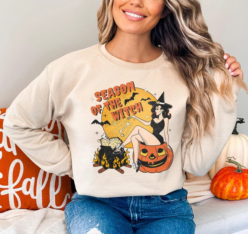 Halloween Season of the Witch Sweatshirt, Halloween Trendy Shirt