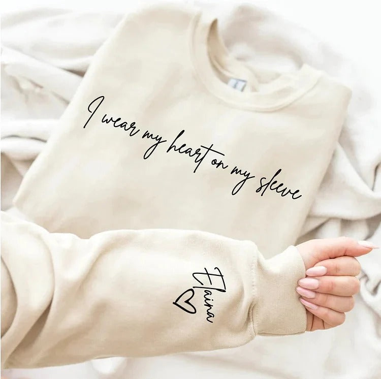 I wear my heart on my sleeve, custom T-shirt,Sweatshirt,Hoodie🔥Top Sale🔥