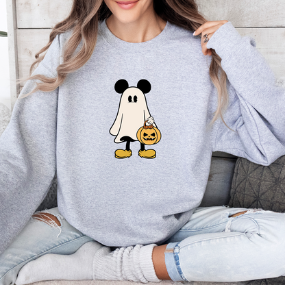 Retro Cute Mouse Halloween Couple Sweatshirt, Gift Shirts For Couple