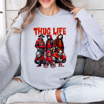 Halloween Friends Horror Characters Thug Life Sweatshirt