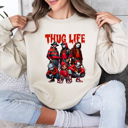 Halloween Friends Horror Characters Thug Life Sweatshirt