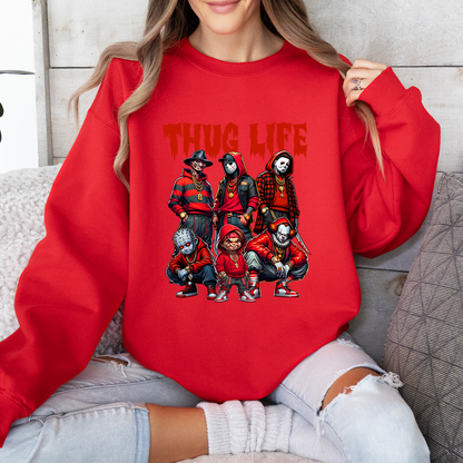 Halloween Friends Horror Characters Thug Life Sweatshirt