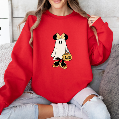 Retro Cute Mouse Halloween Couple Sweatshirt, Gift Shirts For Couple