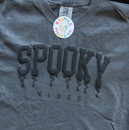 Mycustore ”Spooky Vibes“ Halloween Hoodie,Halloween Spooky Vibes Casual T-Shirt