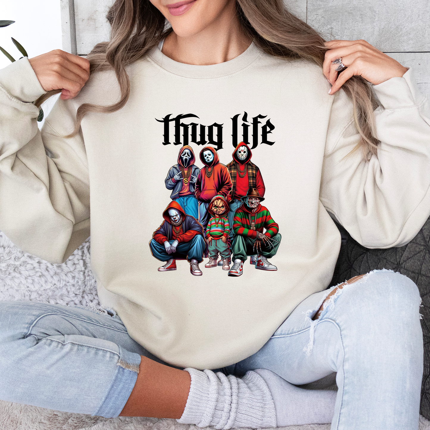 Halloween Horror Thug Life Sweatshirt, Series Killer Halloween Shirt