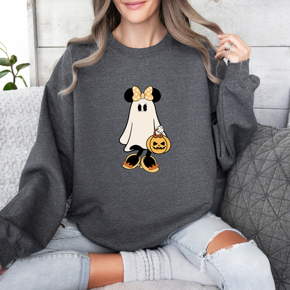 Retro Cute Mouse Halloween Couple Sweatshirt, Gift Shirts For Couple