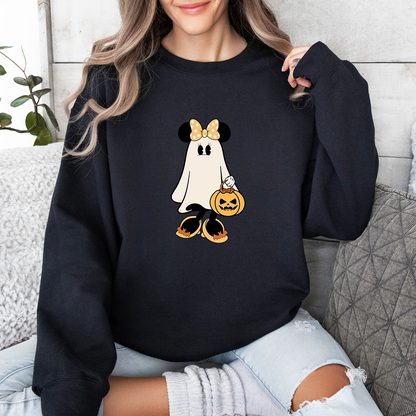 Retro Cute Mouse Halloween Couple Sweatshirt, Gift Shirts For Couple