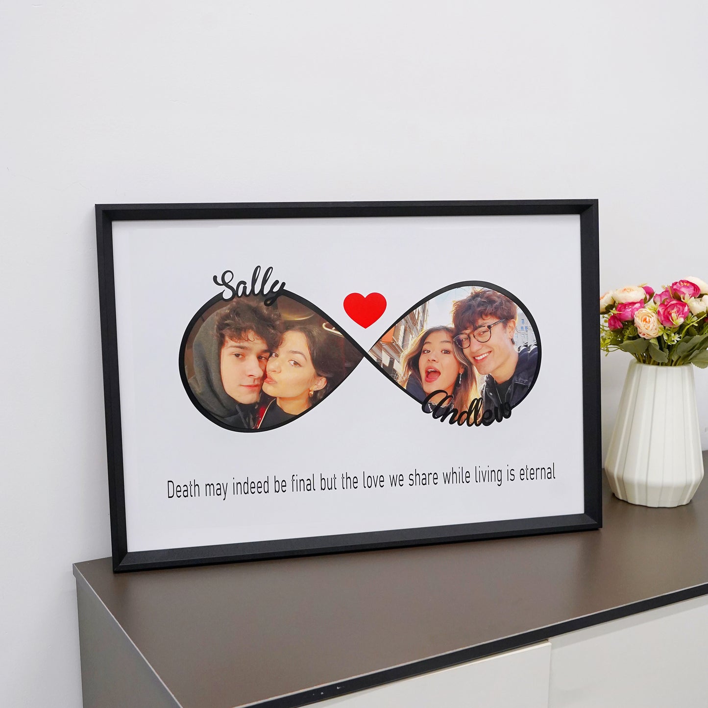 Meaningful Valentines Day Gift For Lover-Custom Infinity Symbol Patterns-Photos
