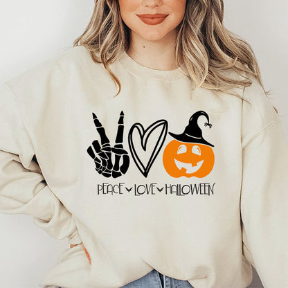 Peace Love Halloween Crewneck/Hoodie