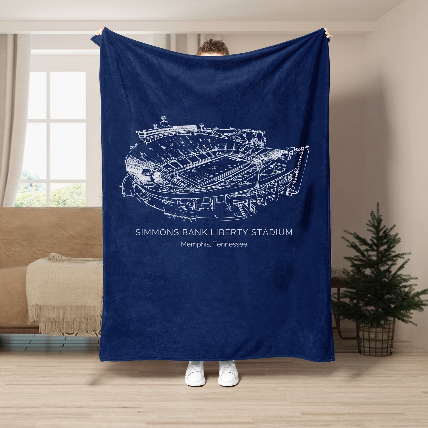 Simmons Bank Liberty Stadium- Memphis Tigers football,College Football Blanket