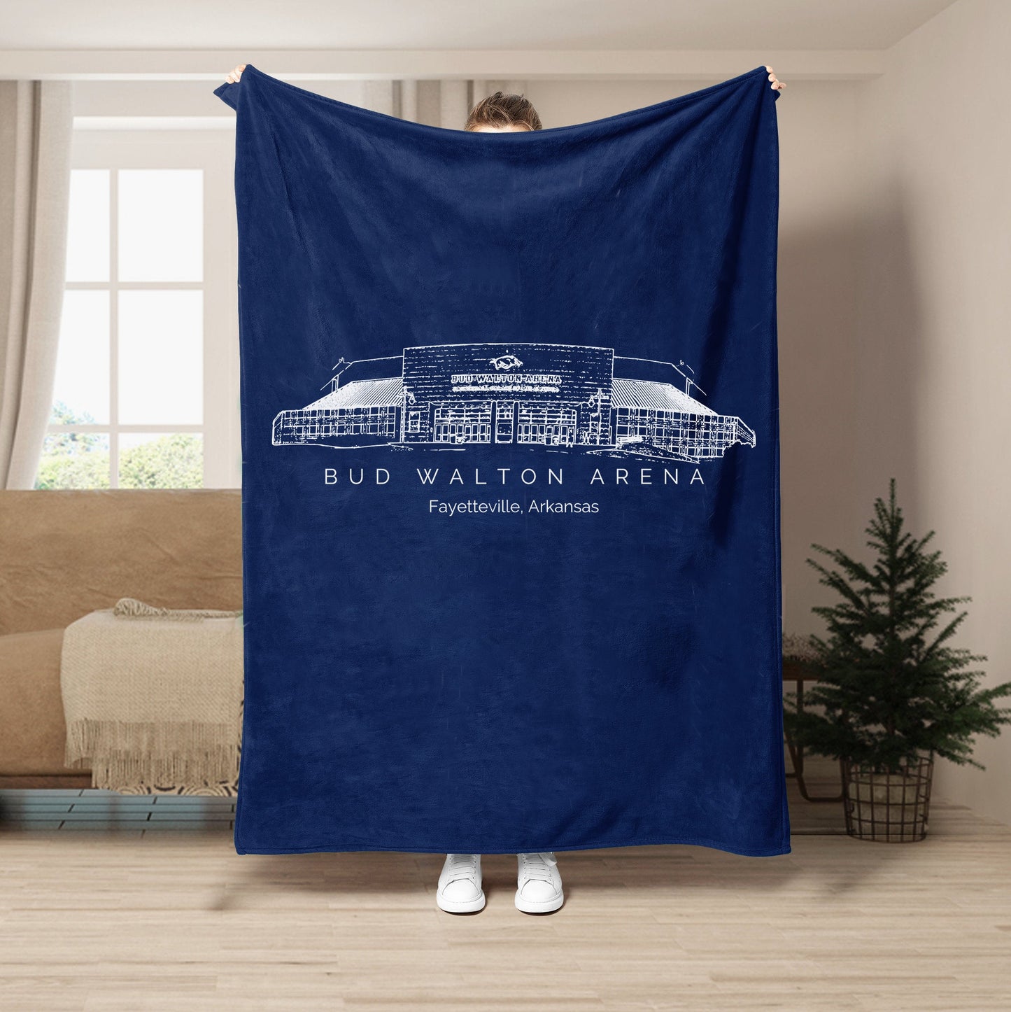 Bud Walton Arena - Arkansas Razorbacks football,College Football Blanket