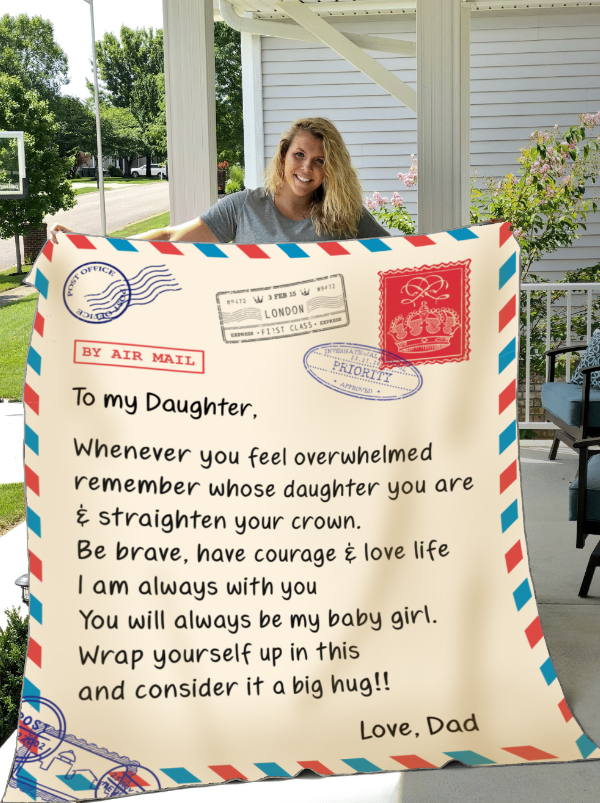 DAUGHTER from DAD&MOM | Crown | Premium Plush Blanket