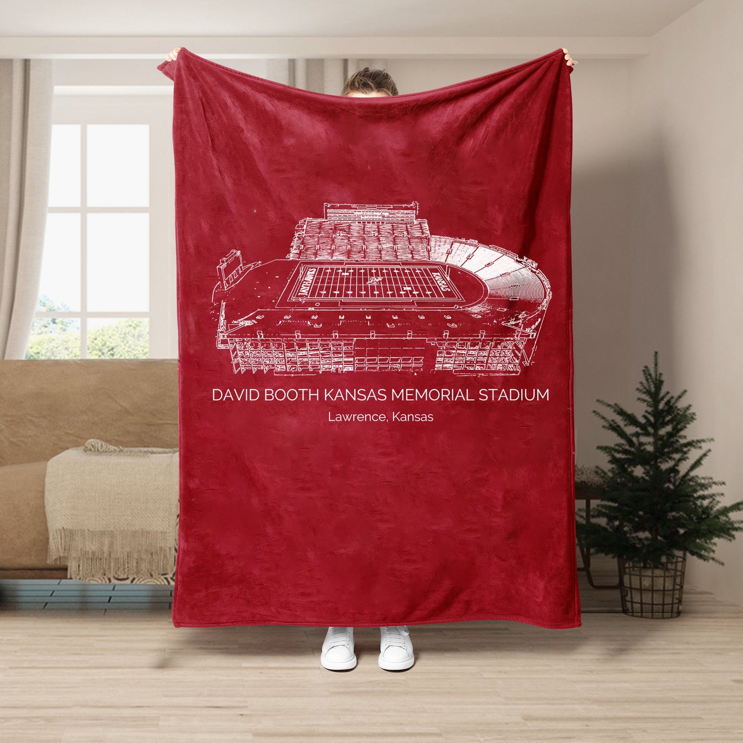 David Booth Kansas Memorial Stadium - Kansas Jayhawks football,College Football Blanket
