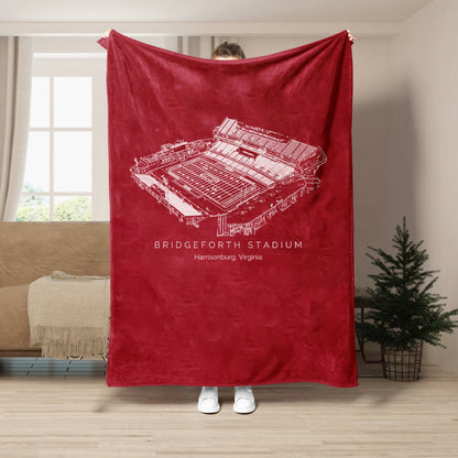 Bridgeforth Stadium - James Madison Dukes football,College Football Blanket