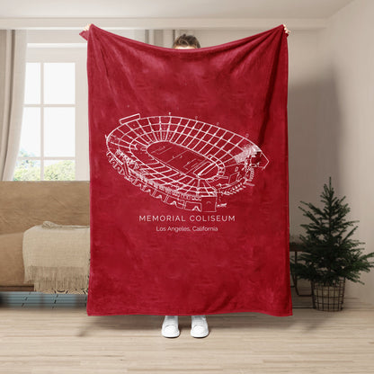 Los Angeles Memorial Coliseum - USC Trojans football,College Football Blanket