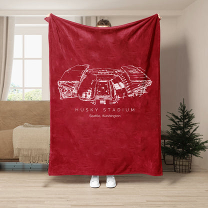 Husky Stadium - Washington Huskies football,College Football Blanket
