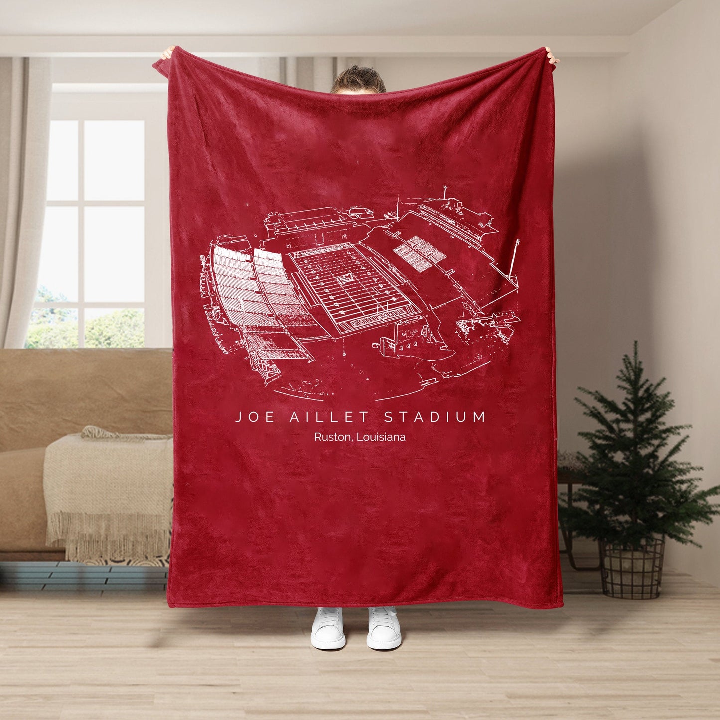 Joe Aillet Stadium - Louisiana Tech Bulldogs football,College Football Blanket