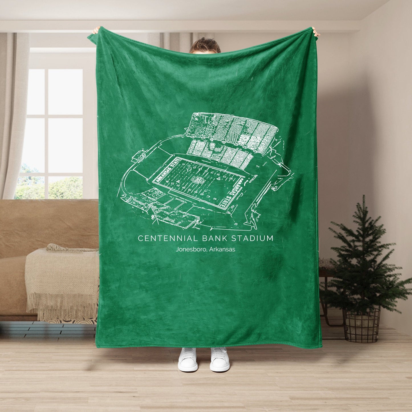 Centennial Bank Stadium - Arkansas State Red Wolves football,College Football Blanket