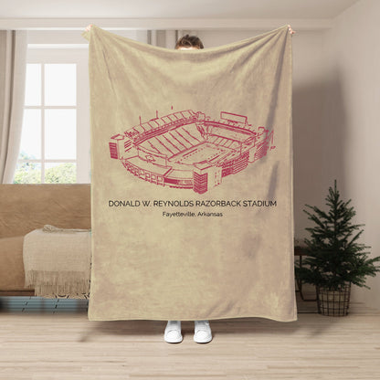 Donald W. Reynolds Razorback Stadium - Arkansas Razorbacks football,College Football Blanket