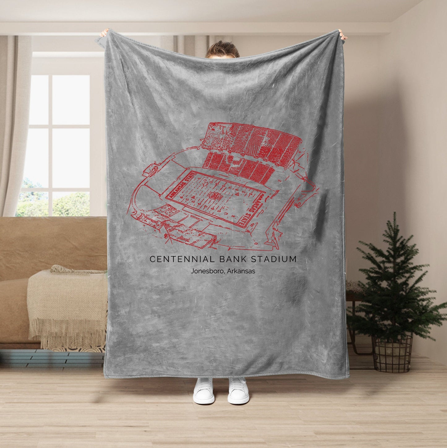 Centennial Bank Stadium - Arkansas State Red Wolves football,College Football Blanket