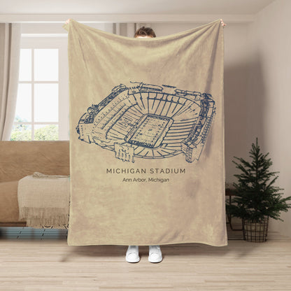 Michigan Stadium - Michigan Wolverines football, College Football Blanket
