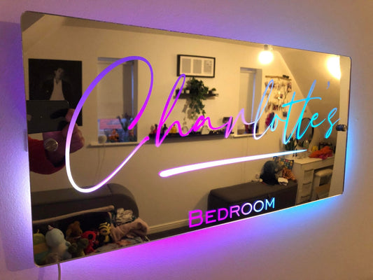 🔥Hot Sale🔥Personalized Name Mirror - Light Up Mirror(Buy 2 Get Free Shipping)