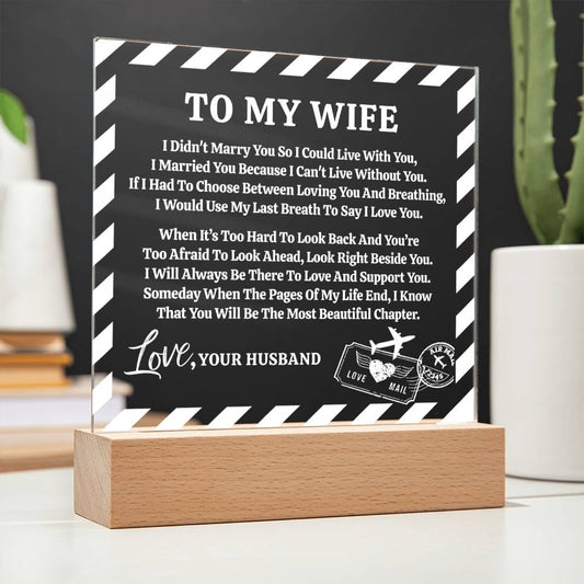 Love Letter Keepsake To My Wife From Husband