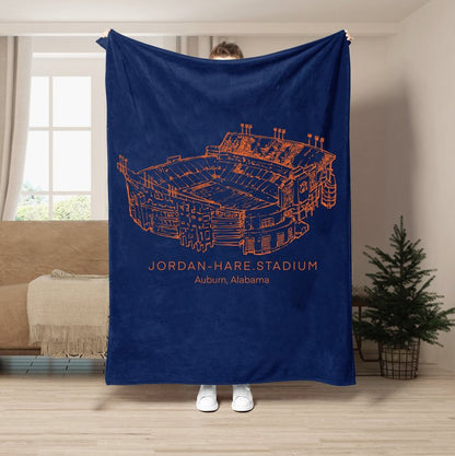 Jordan-Hare Stadium - Auburn Tigers football,College Football Blanket
